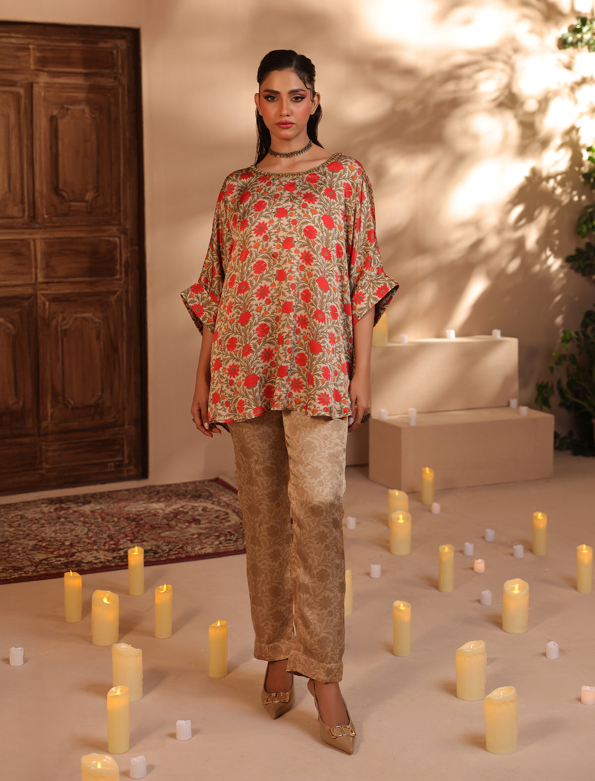 2 Pc Silk Formal Co-Ord Set