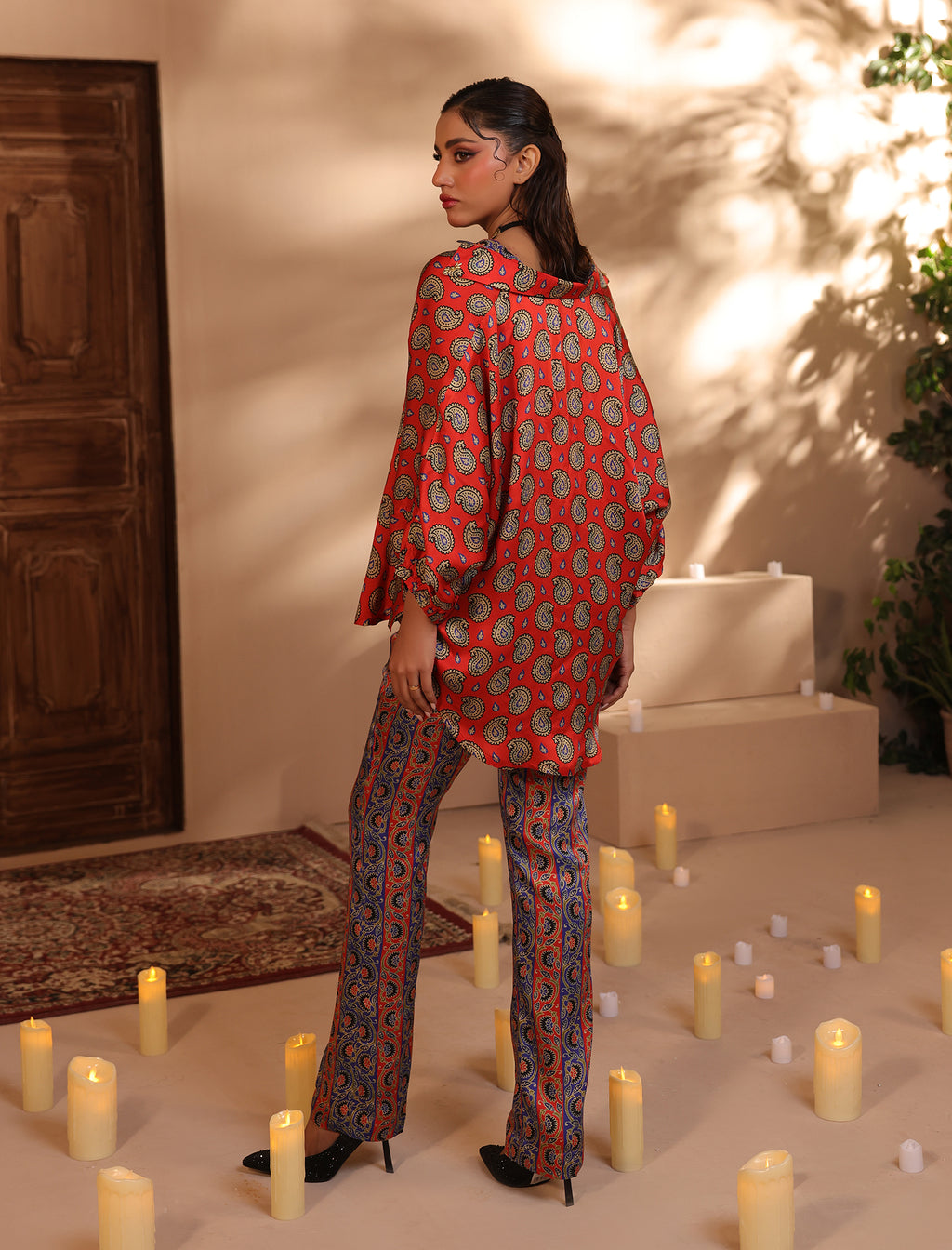 2 Pc Silk Formal Co-Ord Set