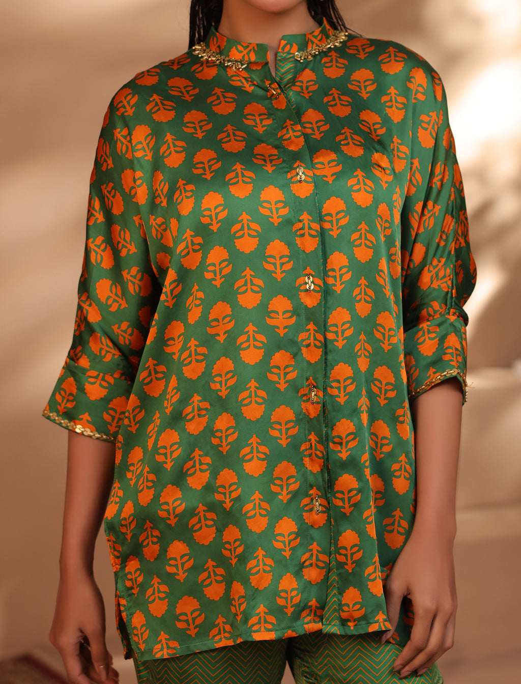 2 Pc Silk Formal Co-Ord Set