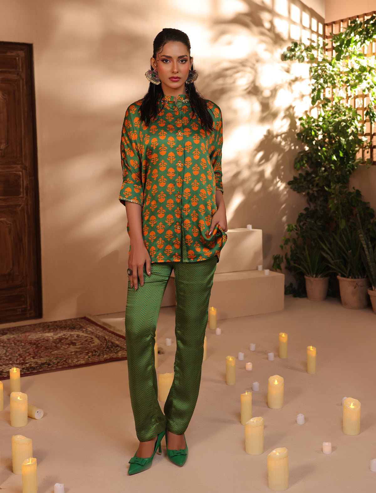 2 Pc Silk Formal Co-Ord Set