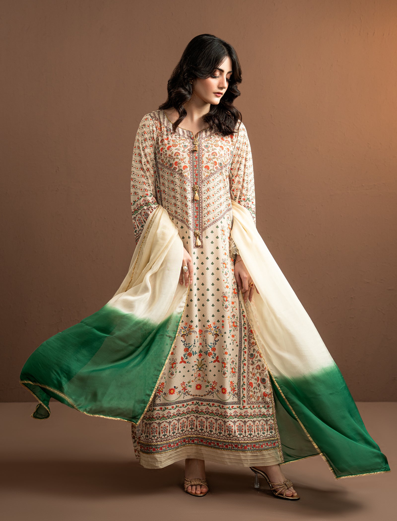 2 Pc Formal Printed Kaftaan Secondary image