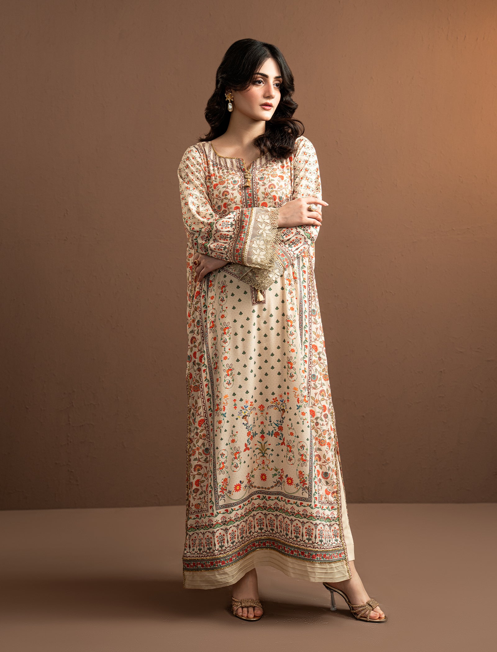 2 Pc Formal Printed Kaftaan