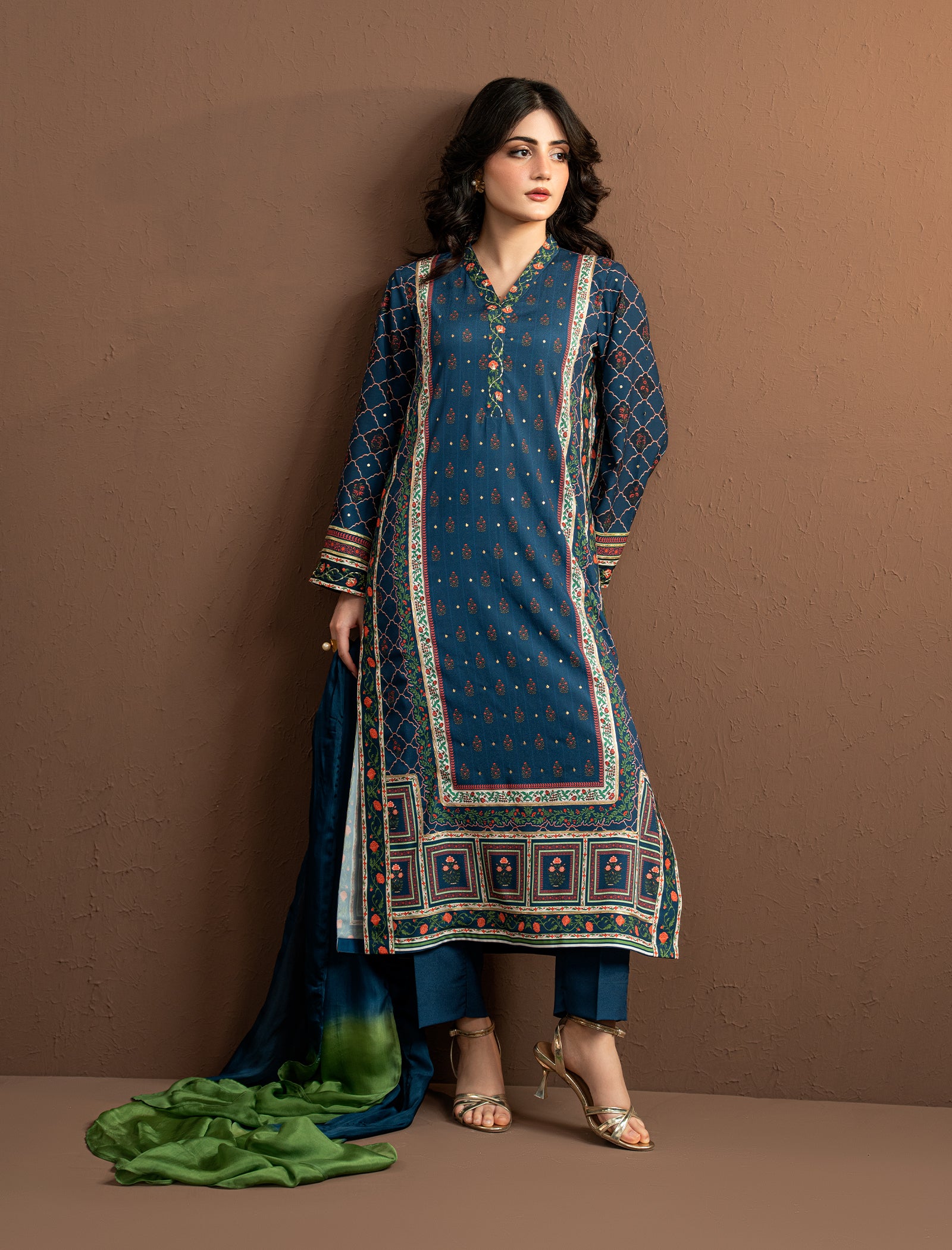 2 Pc Formal Printed Kaftaan