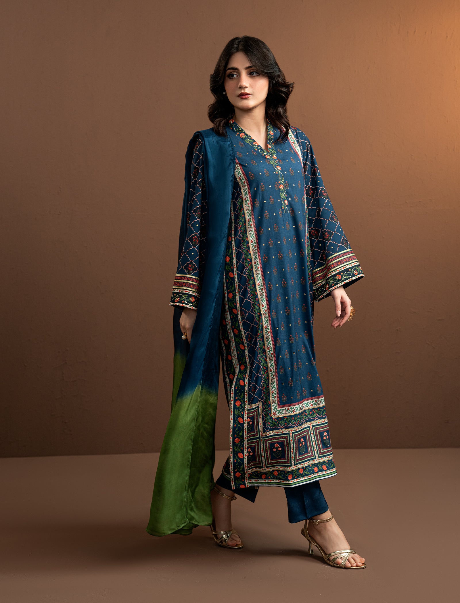 2 Pc Formal Printed Kaftaan