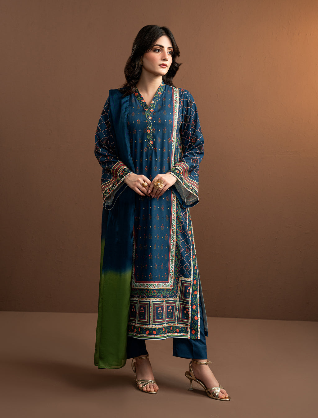2 Pc Formal Printed Kaftaan