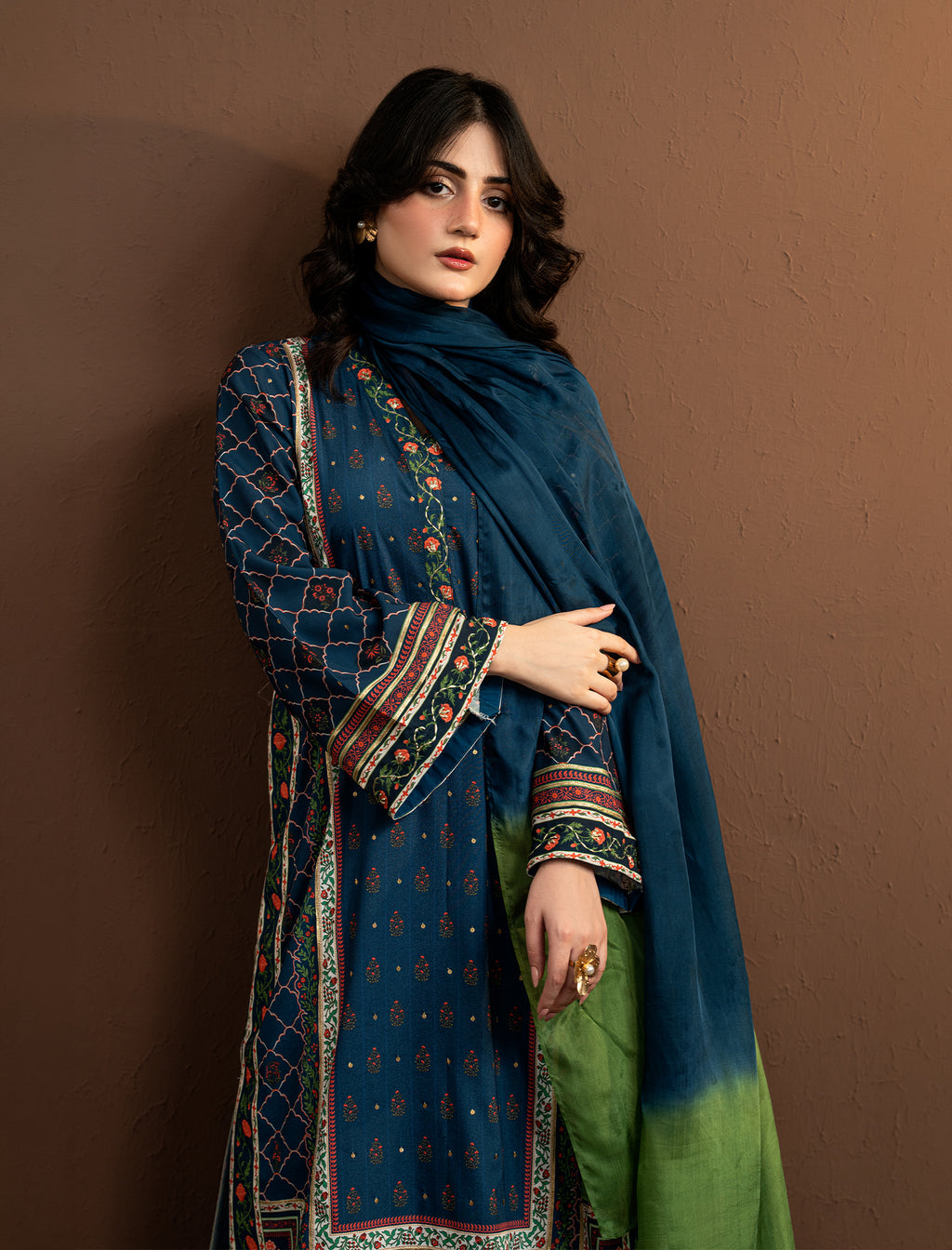 2 Pc Formal Printed Kaftaan