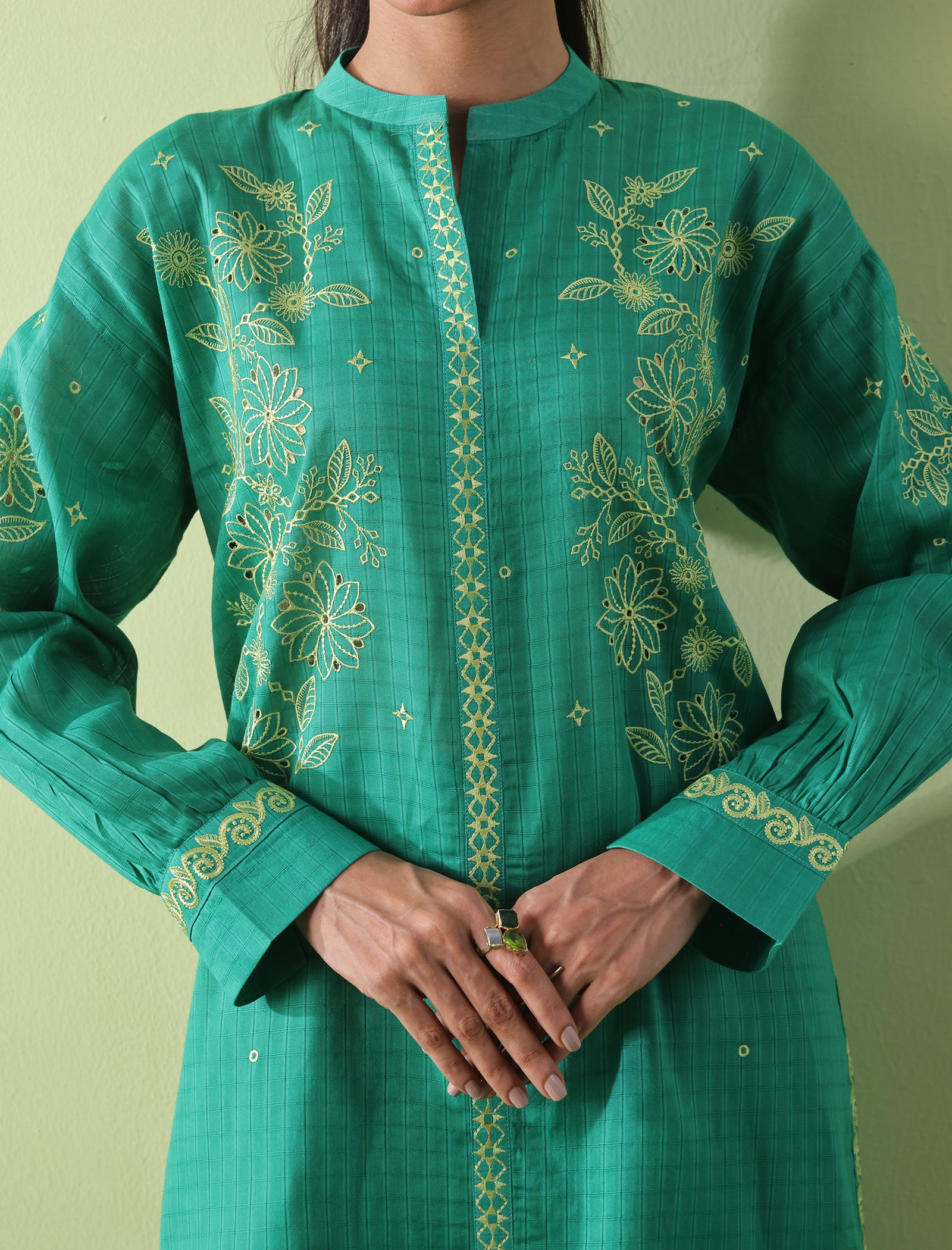 2 Pc Embroidered Coord Set