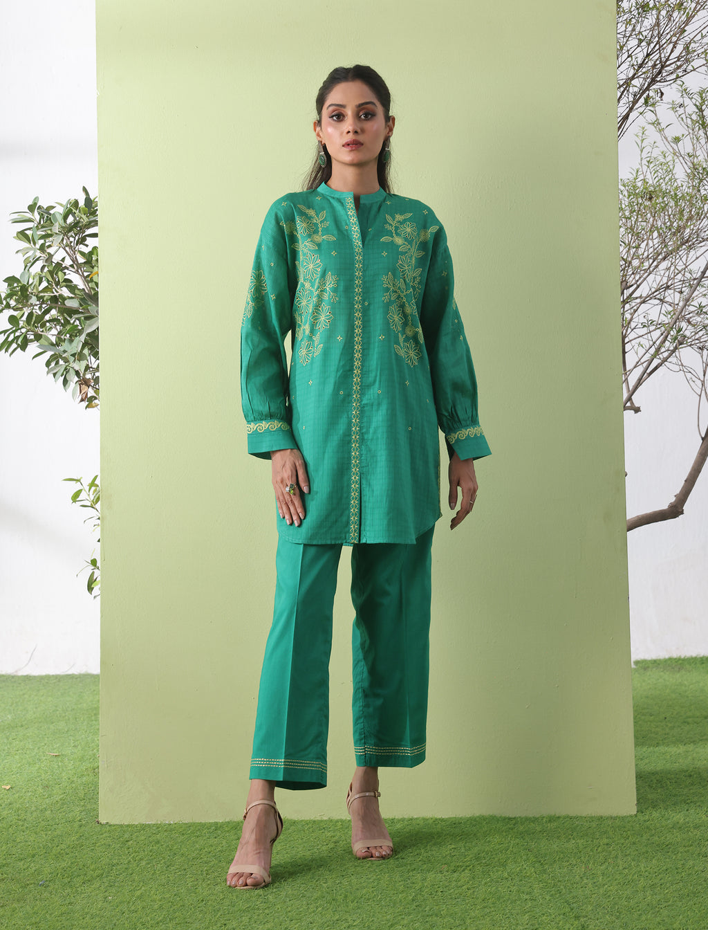 2 Pc Embroidered Coord Set