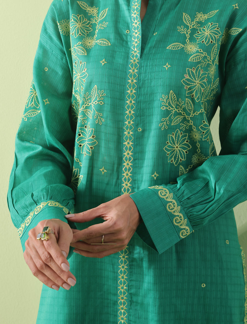 2 Pc Embroidered Coord Set
