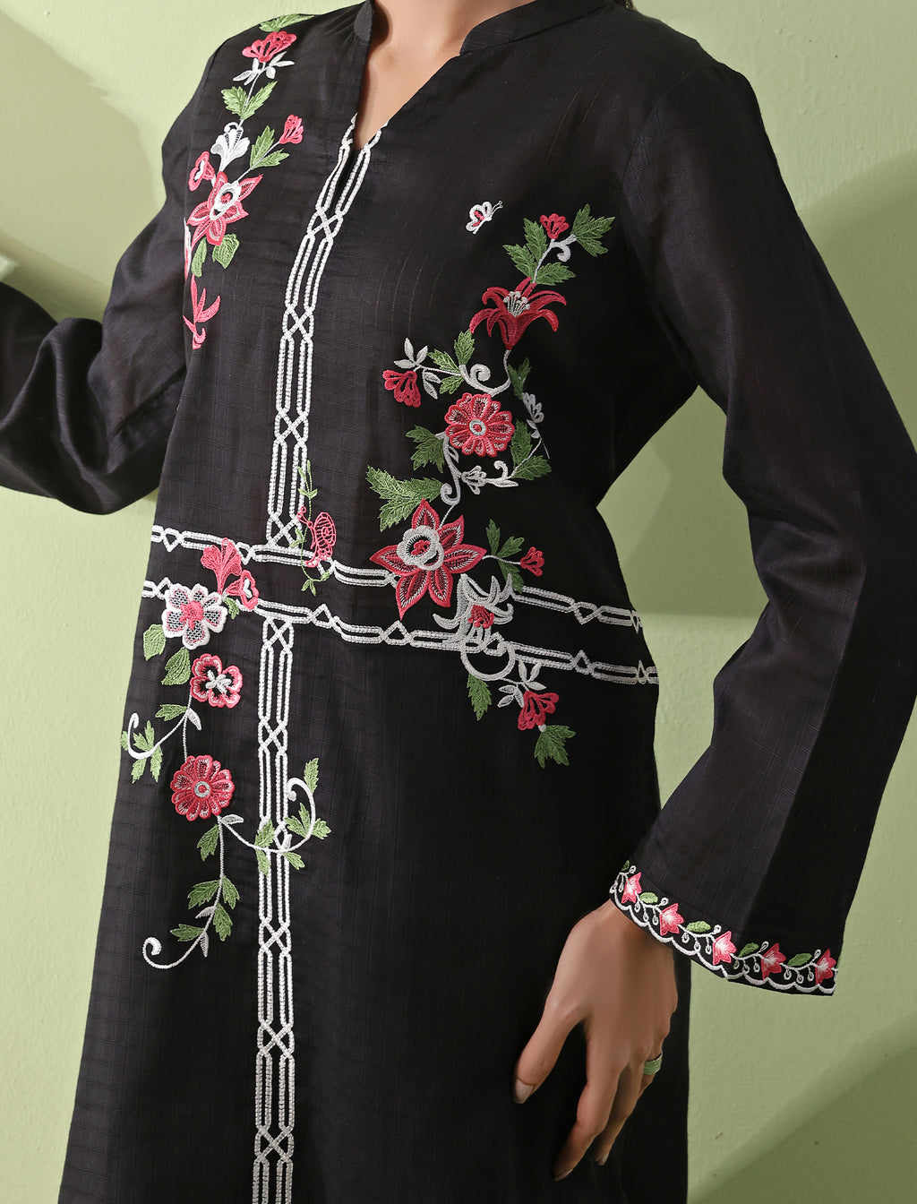 2 Pc Embroidered Coord Set