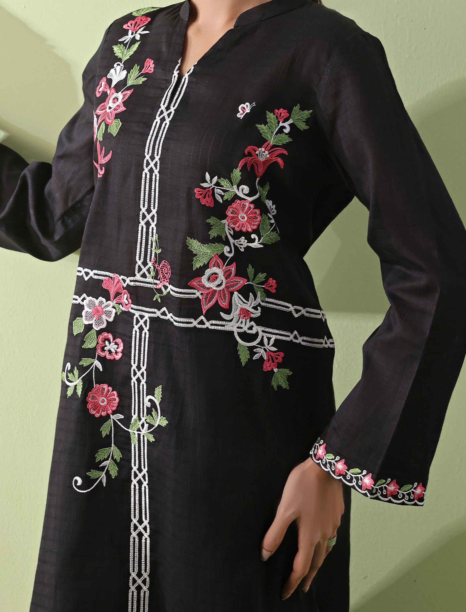 2 Pc Embroidered Coord Set