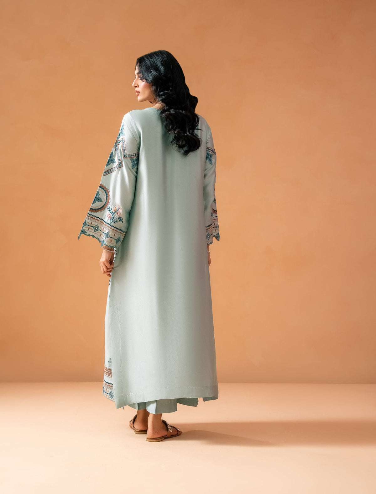 Ice Blue Kaftaan - back view